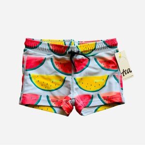 Tea Collection Watermelon Fruit Print Swim Shorts